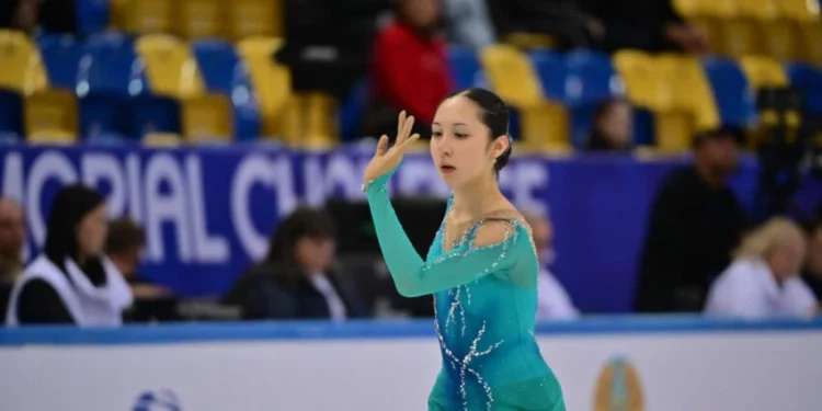 Изображение для новости: Мемориал Дениса Тена: результаты казахстанских фигуристок в короткой программе